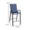 Flash Furniture 4PK Navy Outdoor Barstools with Flex Material 4-JJ-092H-NV-GG - alternate 8